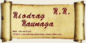 Miodrag Maunaga vizit kartica